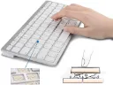 Bluetooth wireless Keyboard for ipad, Arabic/English Language, Mini Small Portable Keyboard for MAC, Surface, ipad pro/mini/Air, Windows, ios/Android Tablet, iPhone, etc.c (01 Arabic language-white)