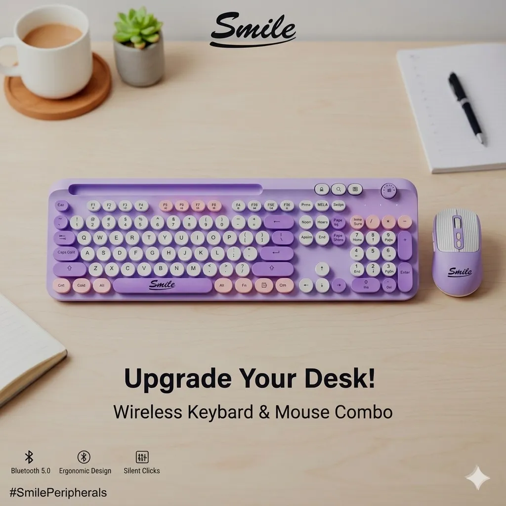 Smile CR002 Wireless Keyboard and Mouse Combo